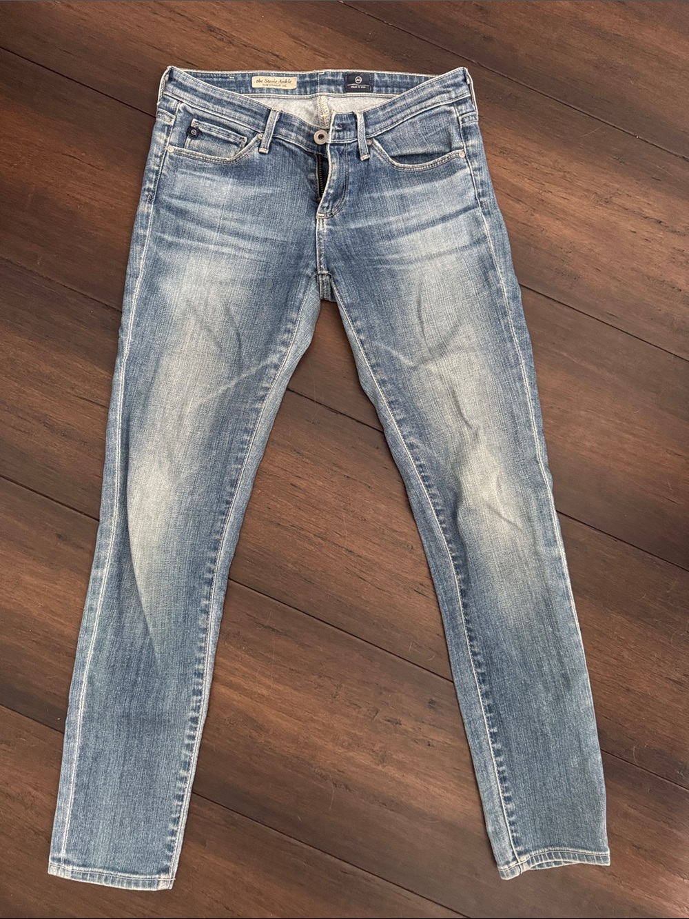 AG Adriano Goldschmied Faded Light Blue Skinny Jeans